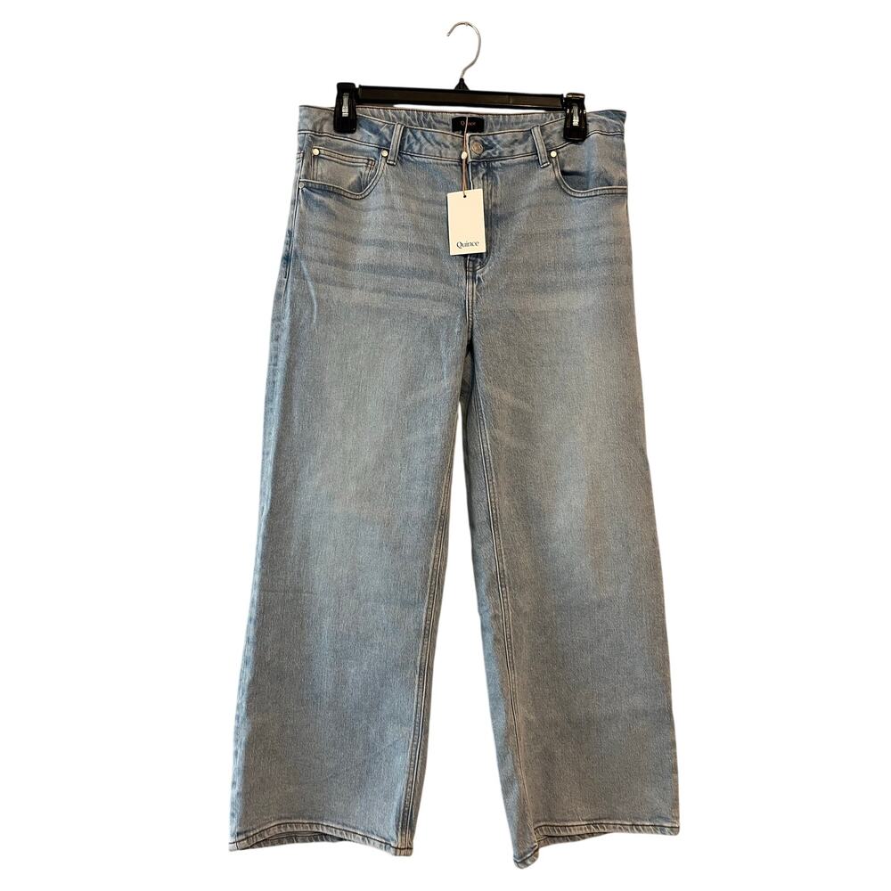 Quince Bella Stretch Relaxed Straight Jeans in Cool Blue Size 33 - Picture 5 of 12